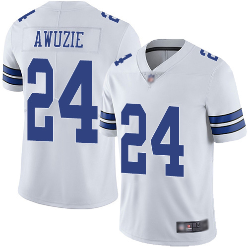 Men Dallas Cowboys Limited White Chidobe Awuzie Road #24 Vapor Untouchable NFL Jersey